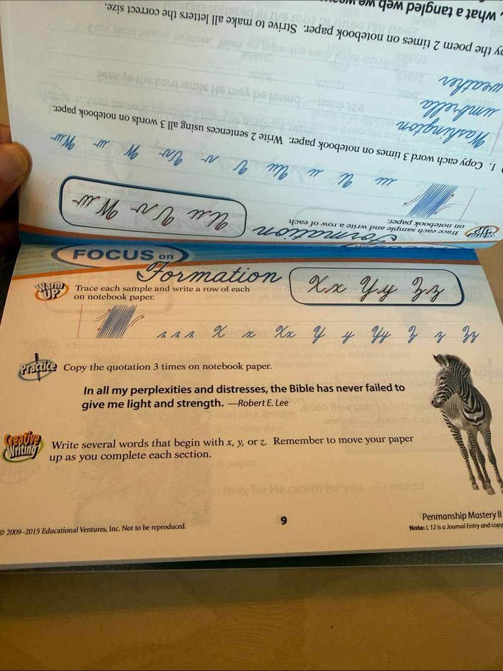 Abeka Penmanship Mastery II Workbook - Blue Cover with Orange Accent - Picture 2 of 2